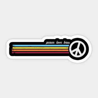 Peace Love Bass Sticker